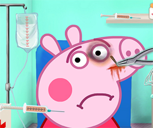 Флеш игра - Свинка Пеппа в Больнице
