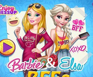 Флеш игра - Barbie and Elsa BFF