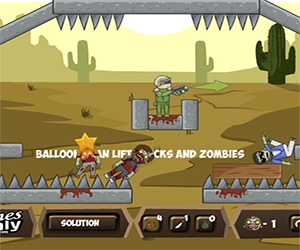 Флеш игра - Воздушные шары против Зомби 2